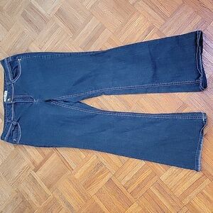 LEI Dark Wash Size 15 Sophia Hugger Flare Denim Jeans